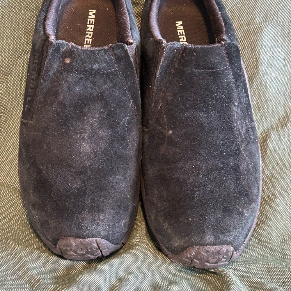 Merrell Men's black Suede Slip-On Loafers